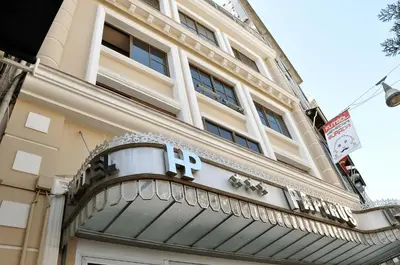 a building with a sign on the front of it at Grand Papirus Hotel in Istanbul