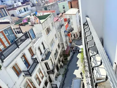 an aerial view of a city street with buildings at Tamara Residence Hotel İstanbul in Istanbul