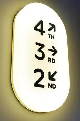 a white clock with black numbers on a wall at Stay Lab Residence in Istanbul
