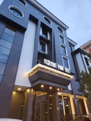 a building with a sign that reads tourist park one at Yeşilyurt Park Otel in Corlu