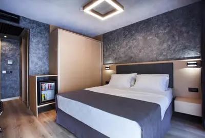 a bedroom with a large bed in a room at Red Stone Hotel in Istanbul