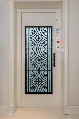 a door with a black and white pattern on it at Stay Lab Taksim 15 Suites in Istanbul