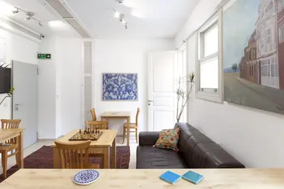 a living room with a couch and a table at Pi Art Butik Otel in Istanbul