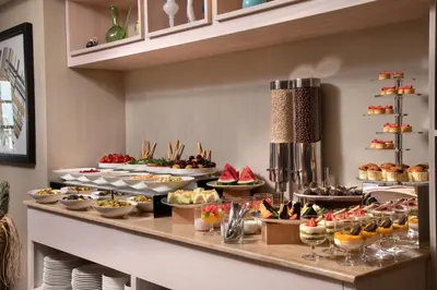a buffet line with various appetizers and desserts at Catch Sultanahmet-Special Class in Istanbul