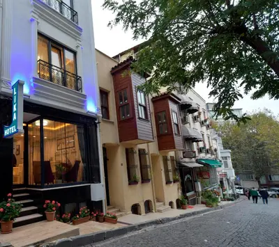 a building on the side of a street at Lika Hotel in Istanbul