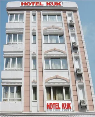 a hotel kinks sign on the side of a building at Hotel Kuk in Istanbul