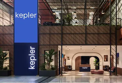 a lobby with a keeper sign in a building at Kepler Club Sabiha Gökçen Airport - International Transit Area in Istanbul