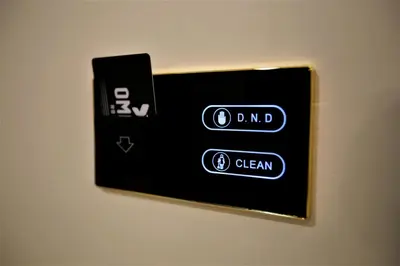 a lightswitch on a wall in a room at OMMA HOTEL in Istanbul