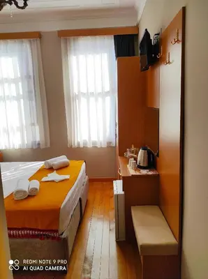 a hotel room with a bed and a tv at Lebon Hotel-Special Class in Istanbul