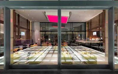 a view of a store window of a restaurant at Workinn Hotel in Gebze