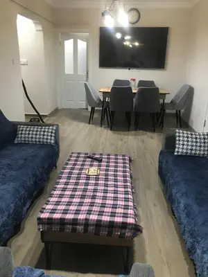 a living room with two couches and a table at Hakan’s apartment in Istanbul