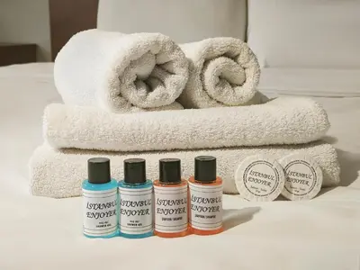 a pile of towels and a pile of towels at Sultanahmet Enjoyer Suites in Istanbul