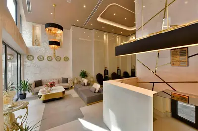 a living room with a couch and a table at Ghan Hotel in Istanbul