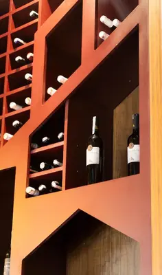 two bottles of wine in a wine cellar at BANDIRMA PALAS OTEL in Bandırma