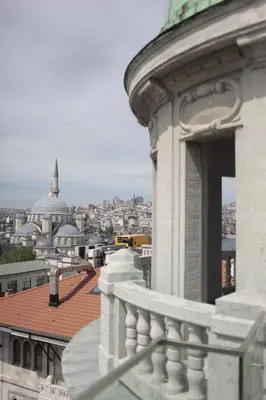 a balcony of a building with a view of a city at Orientbank Hotel Istanbul, Autograph Collection in Istanbul