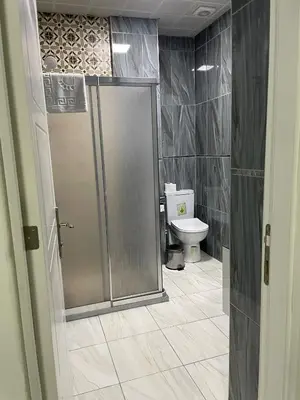 a bathroom with a shower and a toilet at Taksim Galatist Hotel in Istanbul