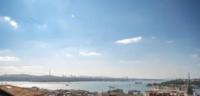 a view of a river with buildings and a city at Meroddi Barnathan Hotel in Istanbul