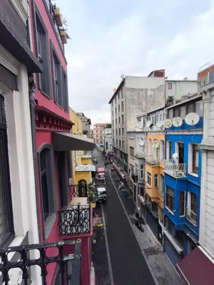 a view of a city street from a balcony at Laluna Hotel Near Grand Bazaar City Center in Istanbul