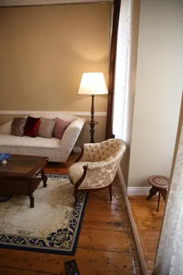 a living room with a couch and a table at Agus Flats Galata in Istanbul