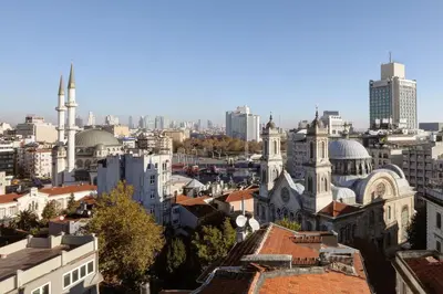a view of a city with buildings and mosques at The Trinity Hotel Taksim - Special Category in Istanbul