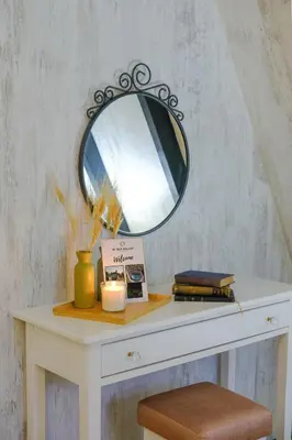 a dressing table with a mirror on top of it at World DREAMS Sapanca in Sakarya