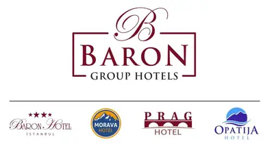 a set of logos for a baron group hotels at PRAG HOTEL in Istanbul