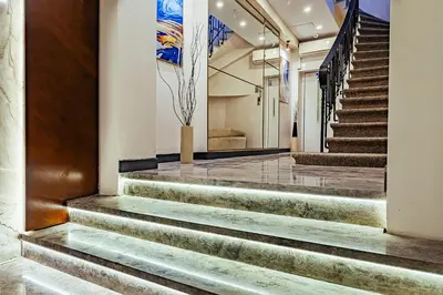 a set of stairs in a building at The Milltown Hotel in Istanbul