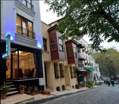 a building on the side of a street at Lika Hotel - Eco Double Room in Istanbul