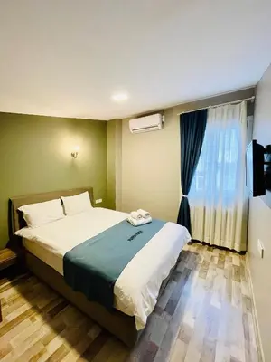 a bedroom with a large bed and a window at Puffin Boutique - Istanbul in Istanbul