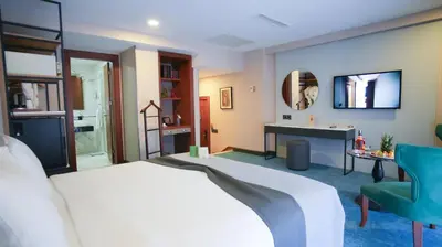 a hotel room with a bed and a bathroom at Dosso Dossi Hotels Old City in Istanbul