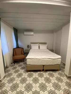 a bedroom with a bed and a chair at İkiz Konak Boutique Hotel in Istanbul