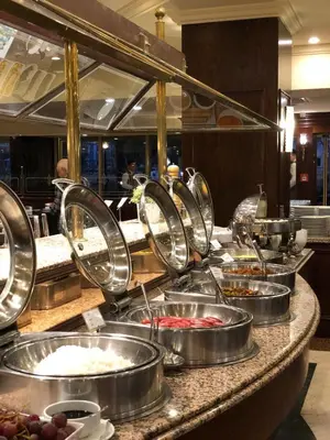 a buffet line with many plates of food on it at Eresin Hotels Topkapı in Istanbul