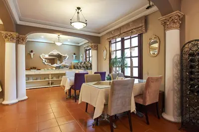 a dining room with a table and chairs at Celal Sultan Hotel Special Class in Istanbul