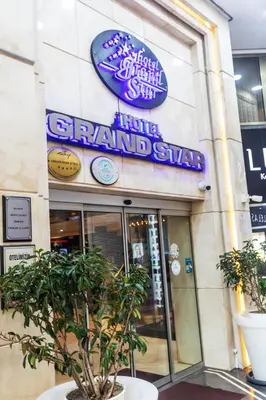 a building with a sign on the front of it at Grand Star Hotel Bosphorus & Spa in Istanbul