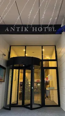 a building with a sign that reads entry hotel at Antik Hotel Istanbul in Istanbul