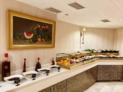 a buffet in a hotel with fruits and vegetables at Askoc Hotel & SPA in Istanbul