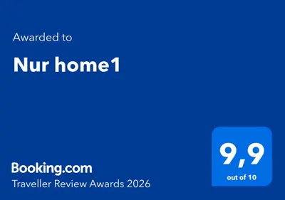 a blue screen with the text upgraded to nur at Nur home1 in Istanbul