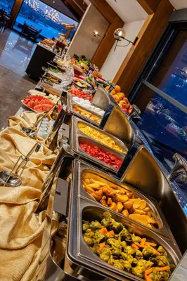 a buffet line with many different types of food at Demiray Hotel Old City in Istanbul