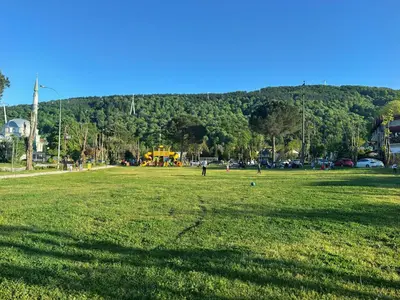 a group of people in a field with a tractor at Villa Kirkpinar Sapanca in Sapanca