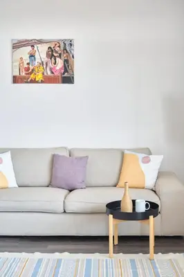 a living room with a couch and a table at A Million Dollar View In the Heart of the City in Istanbul