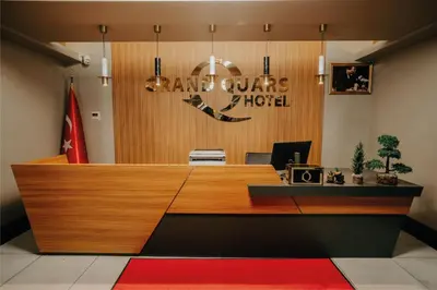 an office with a sign that reads grand canyon hotel at Grand Quars Hotel in Avcılar