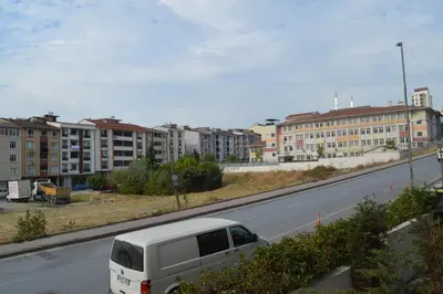 a white van parked on the side of a road at Classic Suite AA7 in Esenyurt