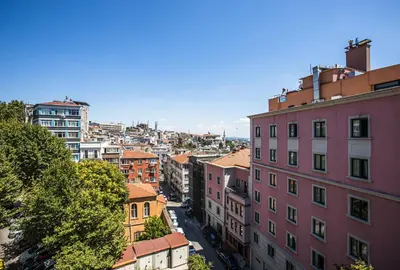 an aerial view of a city with buildings at Mansion Gorki in Istanbul