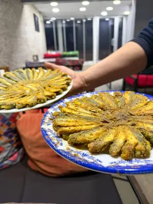 a person holding two plates of food on a table at Airport Black Sea Hotel & Restaurant in Arnavutköy