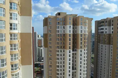 a view of tall buildings in a city at Two Bedroom King Suite BH46 in Esenyurt