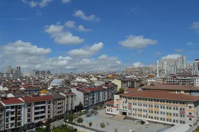 a view of a city with tall buildings at Deluxe King Suite AS3 in Esenyurt
