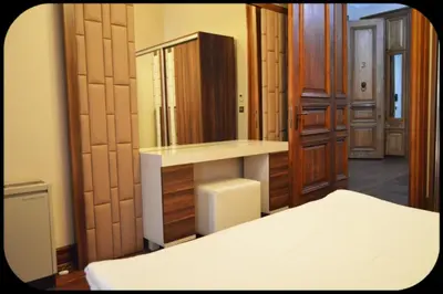 a room with a bed and a counter in a room at Aslan Residence in Istanbul