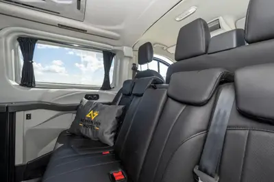 a view of the back seats of a minivan at Heaven Inn Airport Hotel in Arnavutköy