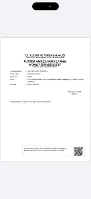 a screenshot of a cell phone screen with a document at Waterfront Apartment by the Tram- Terrace with Dome & Golden Horn View in Fatih in Istanbul