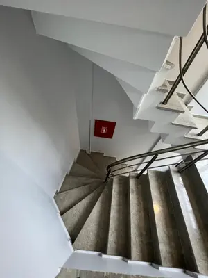 a view of a staircase in a building at MİRHAN HOTEL in Istanbul